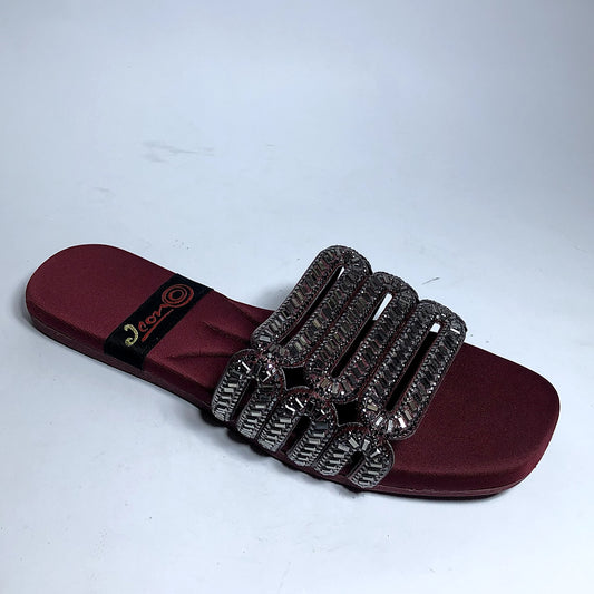 Linear Luxe Flat Slippers