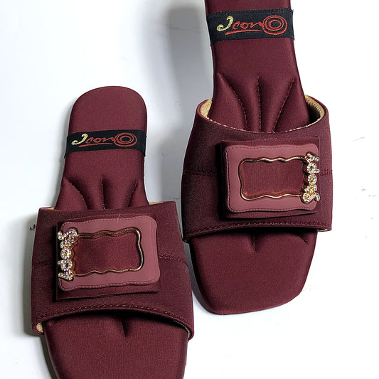 Linear Luxe Flat Slippers