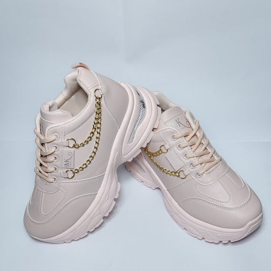 Pink & Gold Women's Sneakers