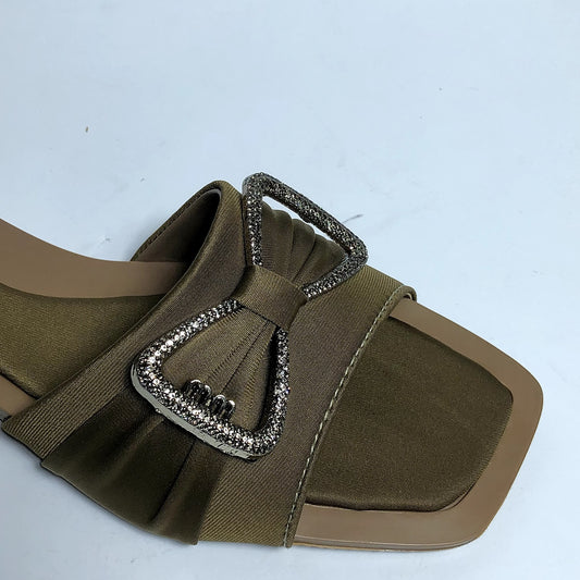 Linear Luxe Flat Slippers