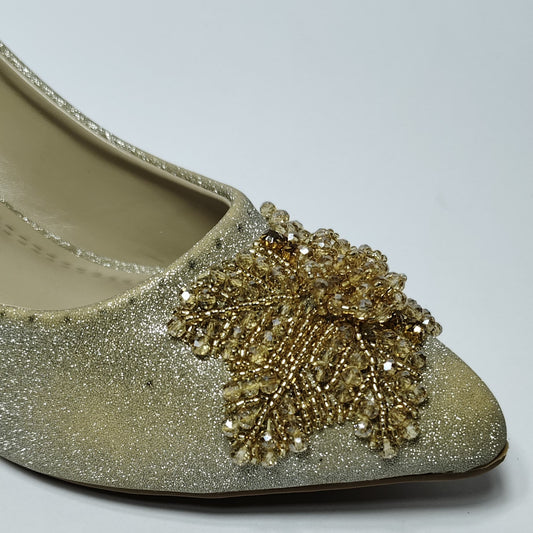 Metallic Beige Gold Shoes