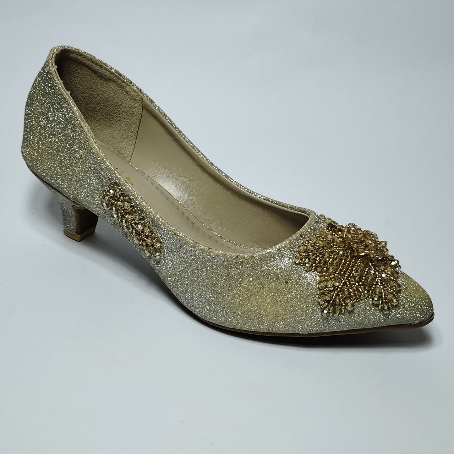 Metallic Beige Gold Shoes