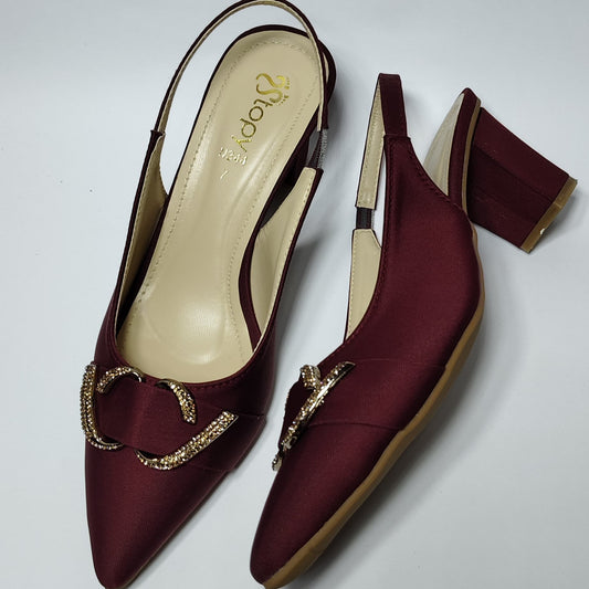 MODENCOCO Coat Shoes Mahroon Diamond