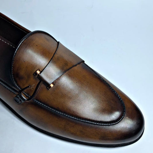 Cognac Crest Loafers