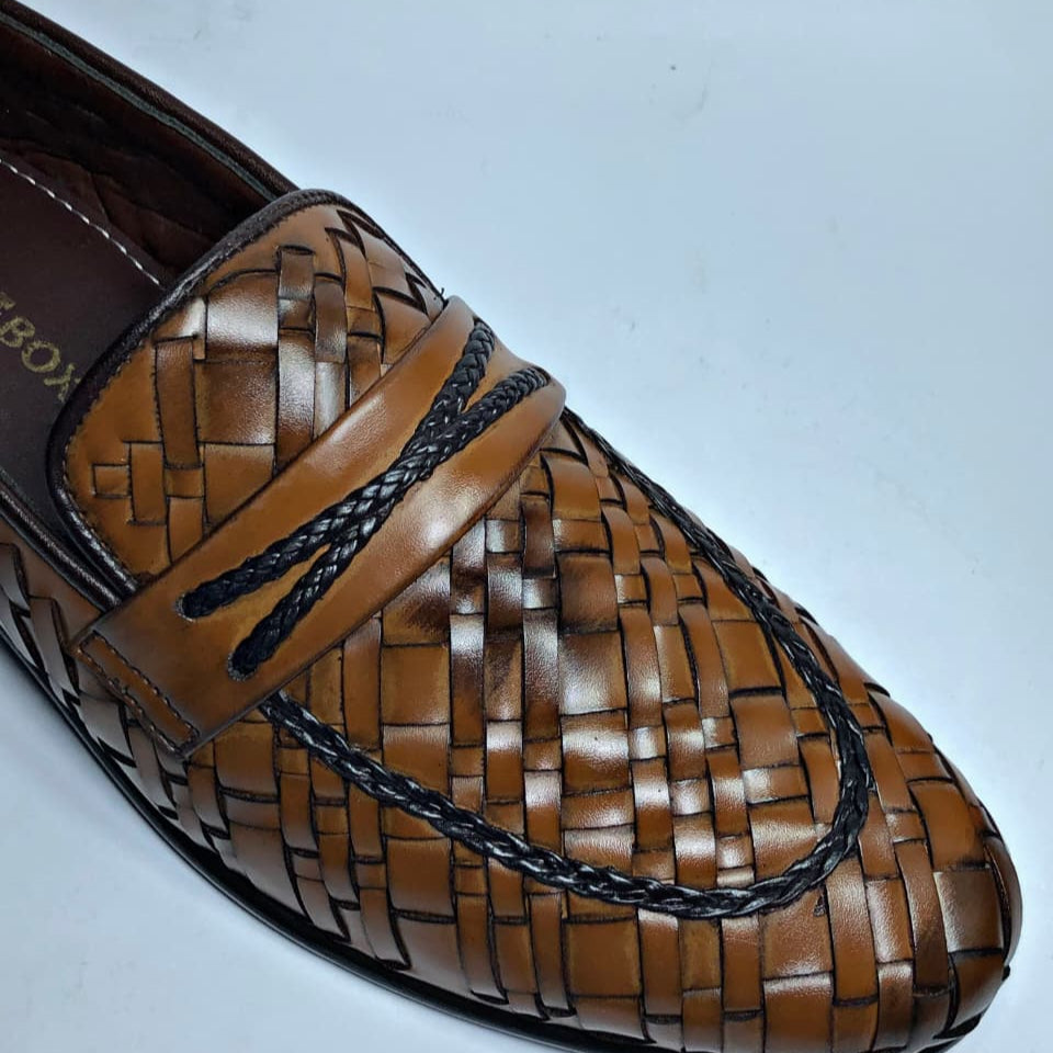 Cognac Crest Loafers