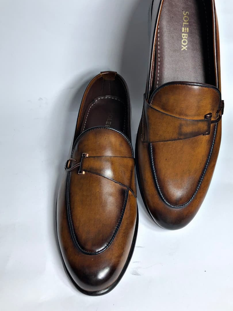 Cognac Crest Loafers