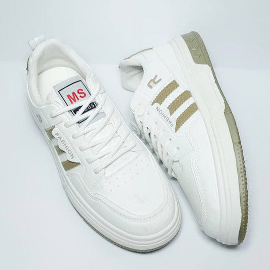 Men Urban Sneakers – White/Gold