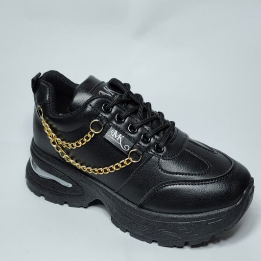 Black & Gold Women's Sneakers
