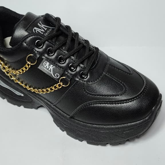 Black & Gold Women's Sneakers