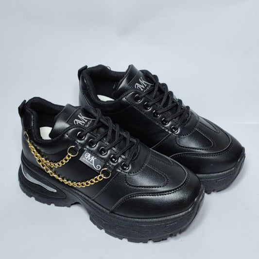 Black & Gold Women's Sneakers