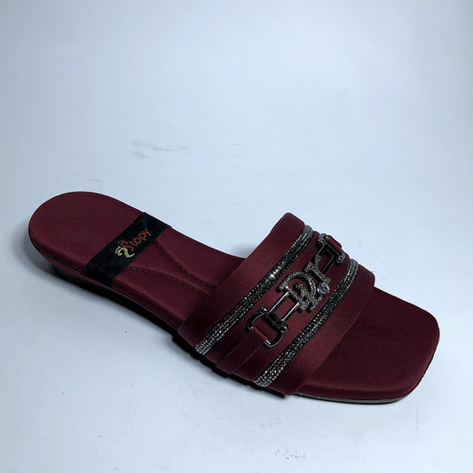 Linear Luxe Flat Slippers