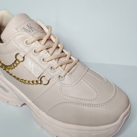 Pink & Gold Women's Sneakers