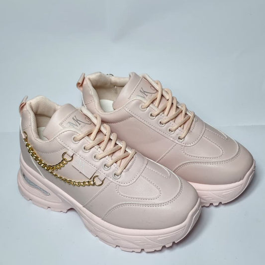 Pink & Gold Women's Sneakers