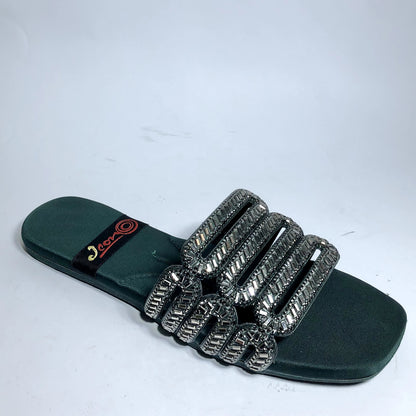 Linear Luxe Flat Slippers