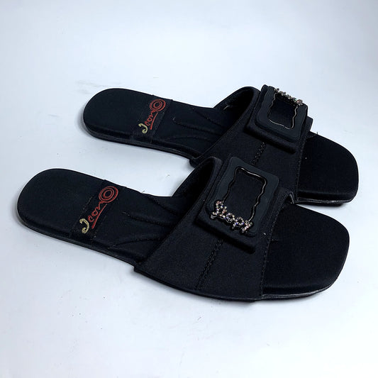 Linear Luxe Flat Slippers