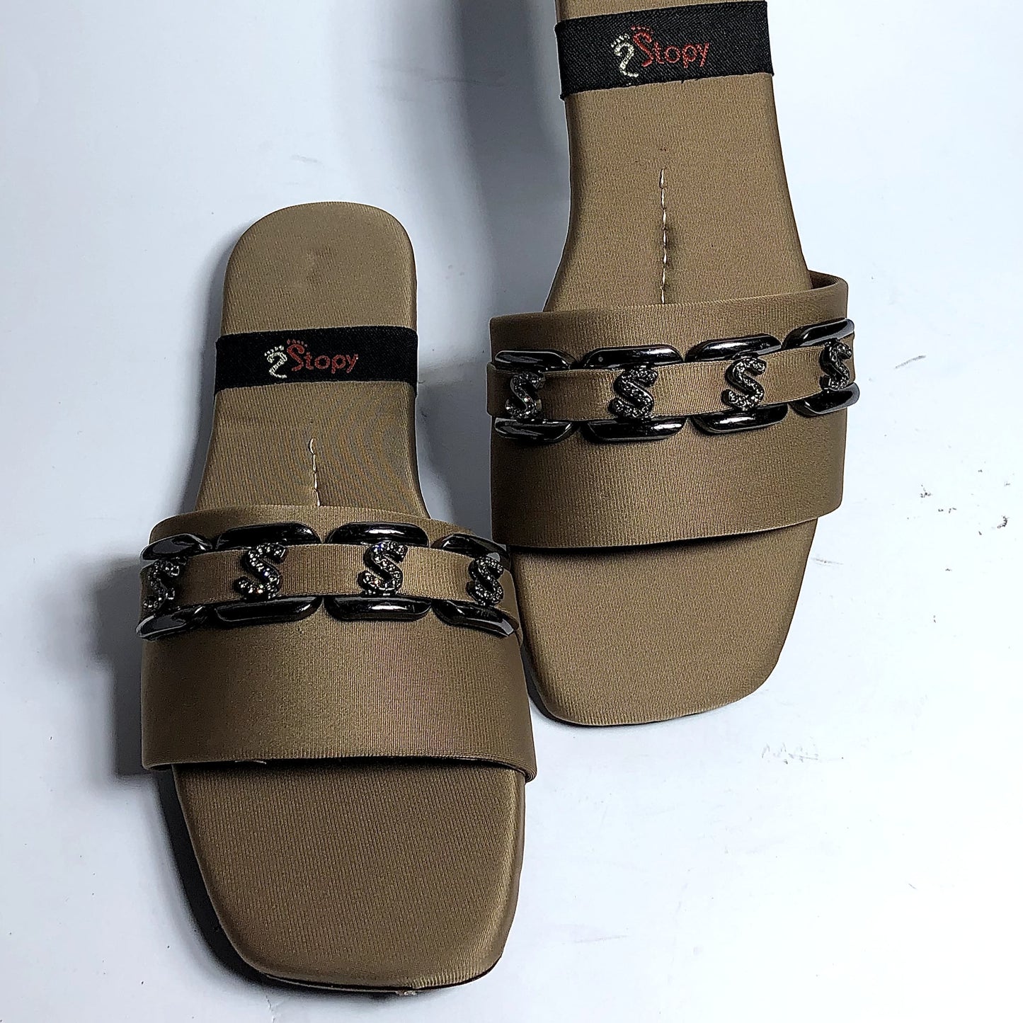 Linear Luxe Flat Slippers