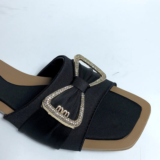 Linear Luxe Flat Slippers