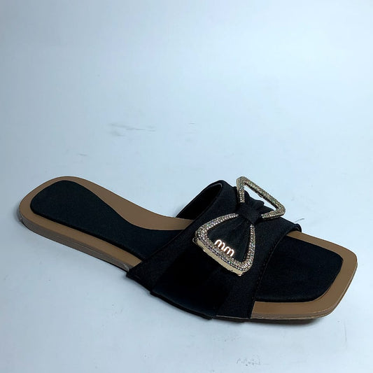 Linear Luxe Flat Slippers