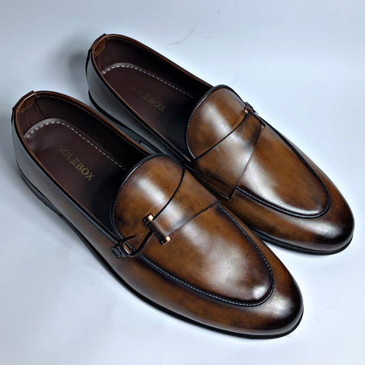 Cognac Crest Loafers